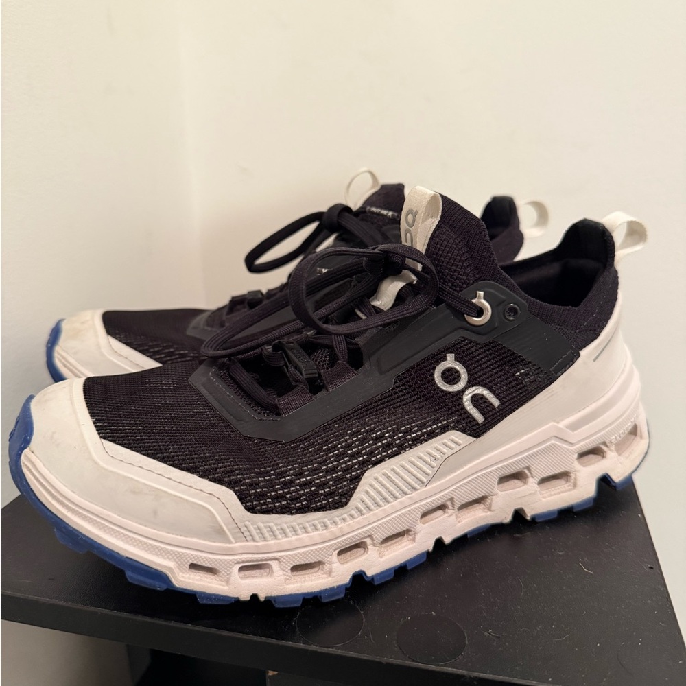 On Running Cloud Ultra Black and White Sneakers